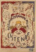 James Ensor Poster for the Carnival at Ostend Spain oil painting artist